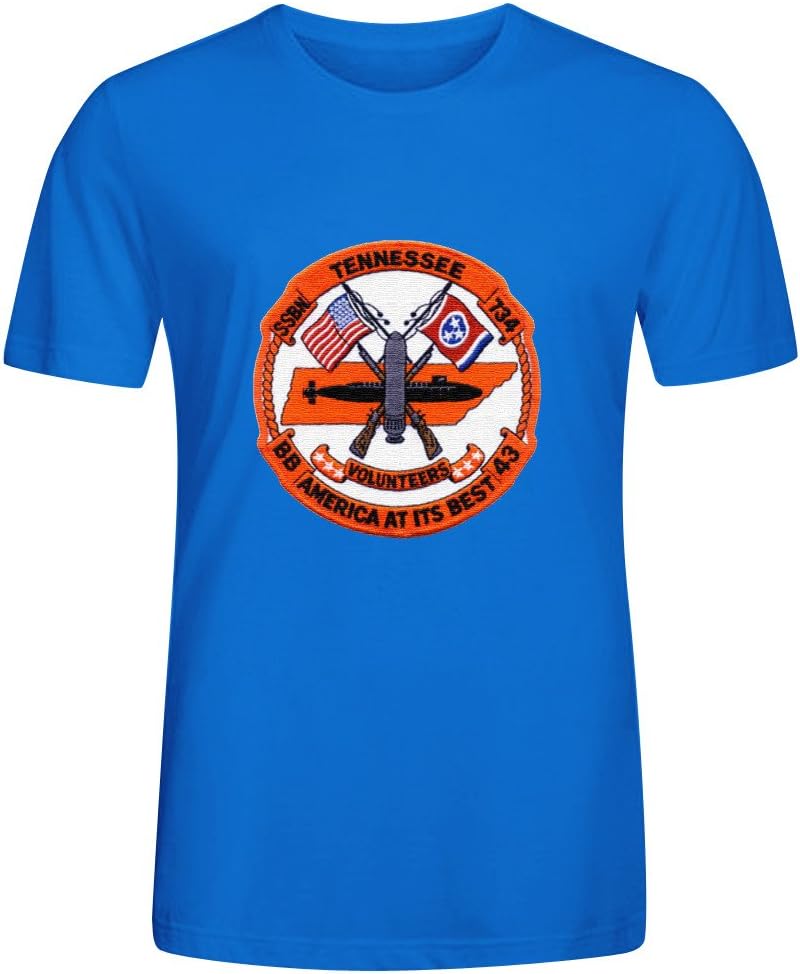 MEGANHO Personalized SSBN-734 USS Tennessee Men T Shirts Cotton O neck