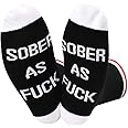 TSOTMO 2 Pairs Sobriety Anniversary Socks Sobriety Gift AA NA Recovery Socks Sober As Encouragement Gift