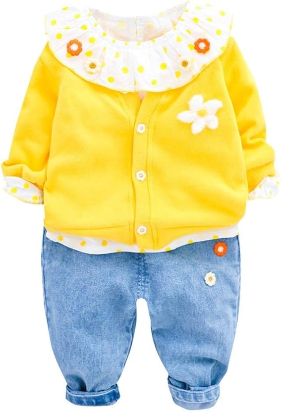 Amazon Co Jp Mexiaoyou 子供服 3点セット 女の子 長袖 トップス パンツ 赤ちゃん 可愛い 入学式 プリンセス 服 ファッション小物
