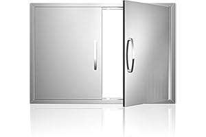 AHLOKI BBQ Access Door 304 Stainless Steel Outdoor Kitchen Accessories Door for Indoor/Outdoor Kitchen Outdoor Cabinet BBQ Island,31''W X24'' H