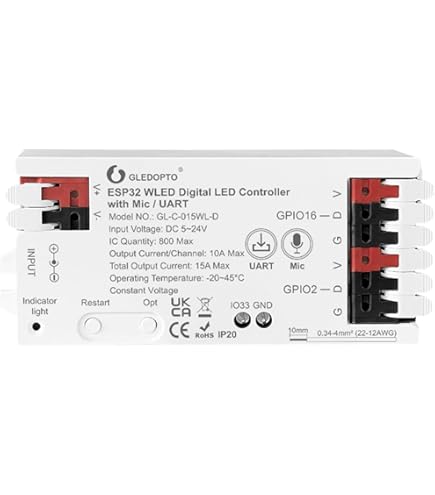 4x JST-SM 3-polige LED-Verbindungskabel – Je 1 M, Für WS2811/WS2812B/SK6812, 22AWG, 5–24 V