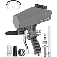 InoKraft Portable Sandblaster Gun Kit with Oil-Water Separator & Extension Nozzle,Mini Sandblaster for Rust & Paint Removal, 