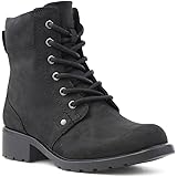 clarks black boots womens