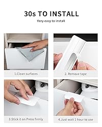 BaiNong 5 Pack 3 inch self Adhesive Cabinet pulls