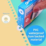 Leikedun Loose-Leaf Hole Reinforcement Labels 250 Pack 6mm 15mm White view 2