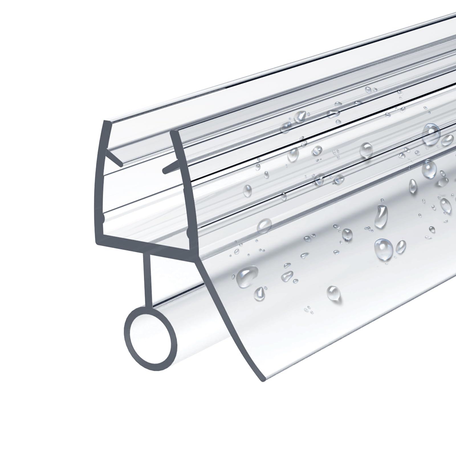 EMKE Shower Door Seal Replacement Seal Water Repellent Shower Seal Splash Guard Shower Cubicle Bathroom 7-8 mm Glass 800 mm