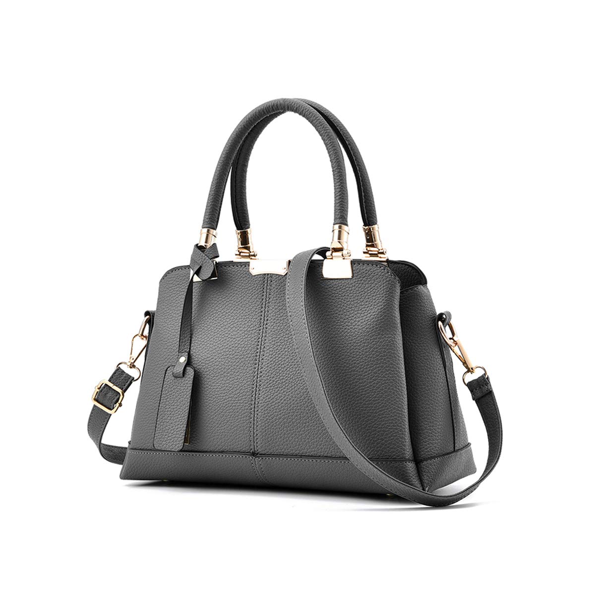 NICOLE & DORIS Woman Handbags Fashion Handbags for Ladies Top Handle Shoulder Bags PU Leather Gray