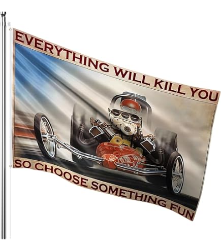 Bandiera 3x5 Ft Per Fan NHRA Drag Racing – Poliestere 100% Multicolore