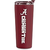 Rico Industries NCAA 24oz Stainless Steel Tumbler with Lid and Dual Functioning Lid (Sip or Use Straw)