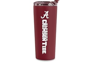 Rico Industries NCAA 24oz Stainless Steel Tumbler with Lid and Dual Functioning Lid (Sip or Use Straw)