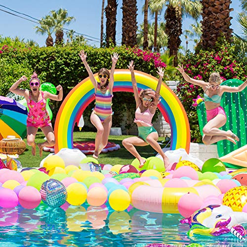 Rainbow Sprinkler Outdoor Inflatable Pools Summer Fun Outside Backyard Family Water/Birthday Party Toy for Children Infants Toddlers,Boys, Girls and Big Kids