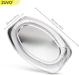 Zuvo Large Aluminium Serving Platters Pack of 10 35x24cm 14" view 2