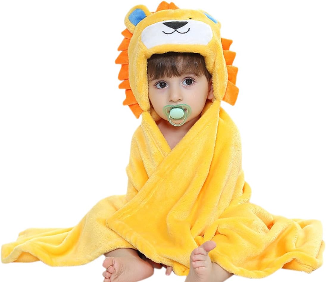 Voghtic Baby Toddlers Kids Bath Towel Animal Hooded Shower Bathrobe Towel Blanket