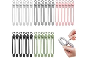 Data Cable Organizer Upgrade Silicone Cable Ties Reusable Cable Management Organizer Multipurpose Elastic Cord Organizer for 