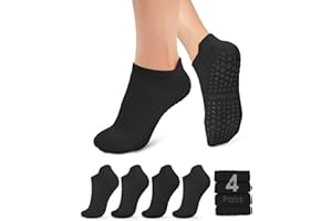 YeuG 4/6 Pairs Pilates Socks for Women - Non Slip Grip Socks for Yoga, Barre, Hospital, Barefoot