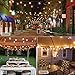 Outdoor Patio String Lights 100Feet G40 Backyard Lights with 104 5W Edison Clear Bulbs(4 Spare), UL Listed Waterproof Hanging Lights for Balcony Porch Bistro Party Decor, C7 E12 Socket, White