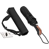 F-TUBAME 自動開閉折り畳み傘 ワンタッチ自動開閉 撥水性 10本骨 ブラック 晴雨兼用