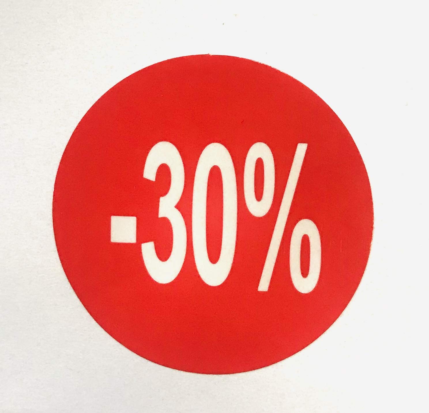 DiiliHiiri 30% Sales Stickers Round Red Price Stickers 35 mm Roll of 1000 Pieces - Price Tags for Sales Special Offer Stickers Discounted Items Stickers Bargain Price Stickers