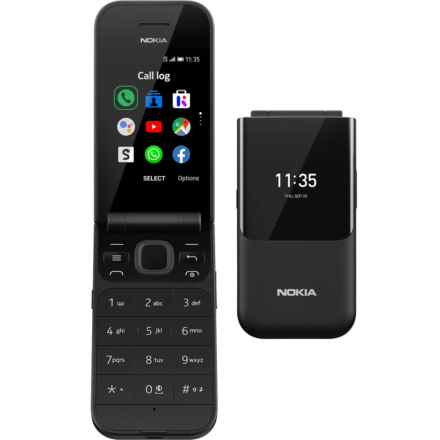 Nokia 2720 Flip 4gb Snapdragon 205 Dual Sim Black Amazon In Electronics