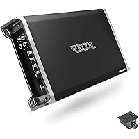 Recoil RED1200-1 2500 Watts Class-D Strappable Car Audio Mono-Block Subwoofer Amplifier, 1 Ohm Stable, Remote Bass Knob Inclu