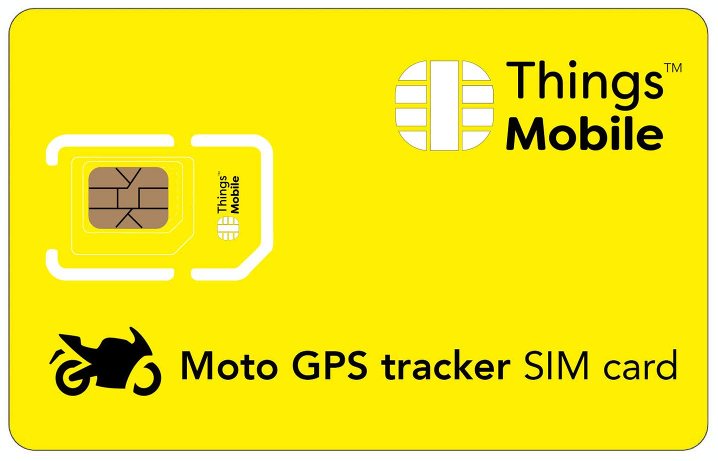 Things Mobile SIM Card for MOTO GPS TRACKER, Global Coverage, Multi-Operator, Pay-Per-Use, €10 Credit Included