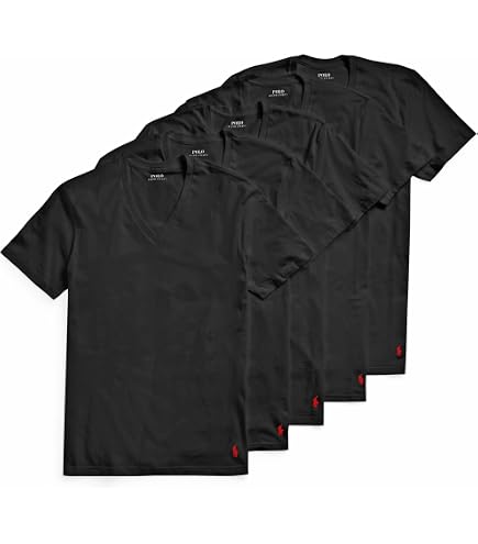 Amazon.com: POLO RALPH LAUREN 5 Pack Cotton Classic Crews 5 Polo