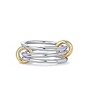 PAVOI 14K Gold Plated Interlocked Stackable Rings