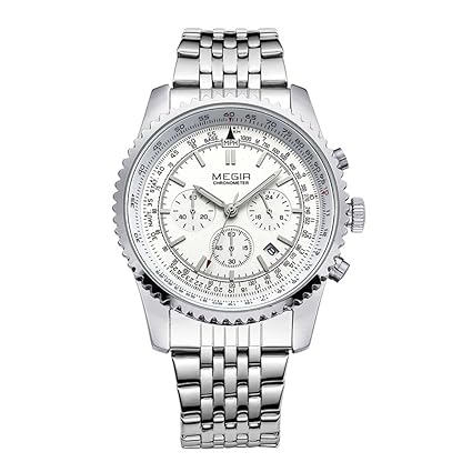 Chronograph Grand Silver Luxury Mens Watch