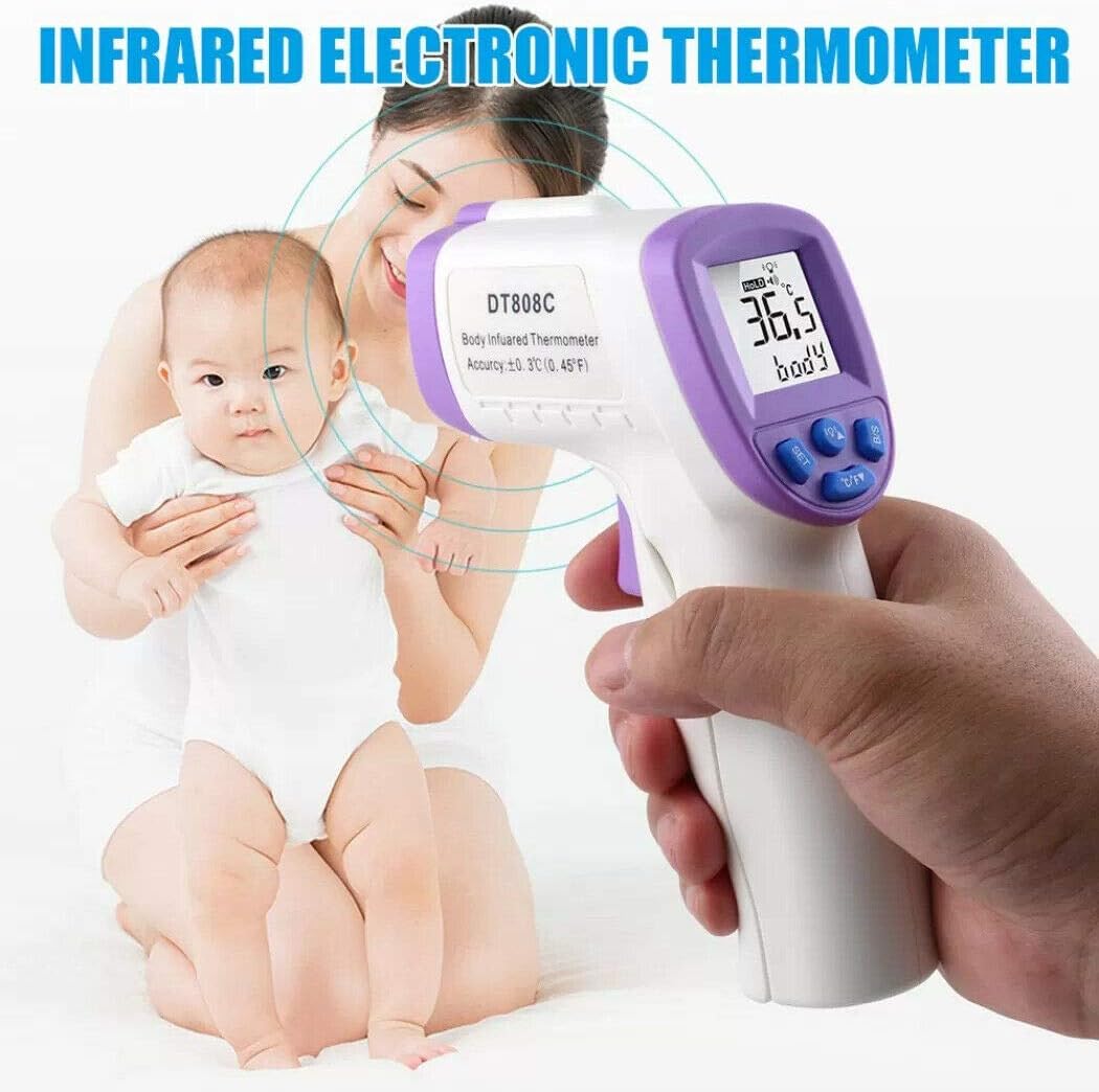Catal IR Non Contact Infrared Body Thermometer Heat Gun CE Fast Measurement of Temperature Gun Readings with LCD Display Handheld Thermometer Temperature Meter Non-Contact Forehead Measuring - Image 4