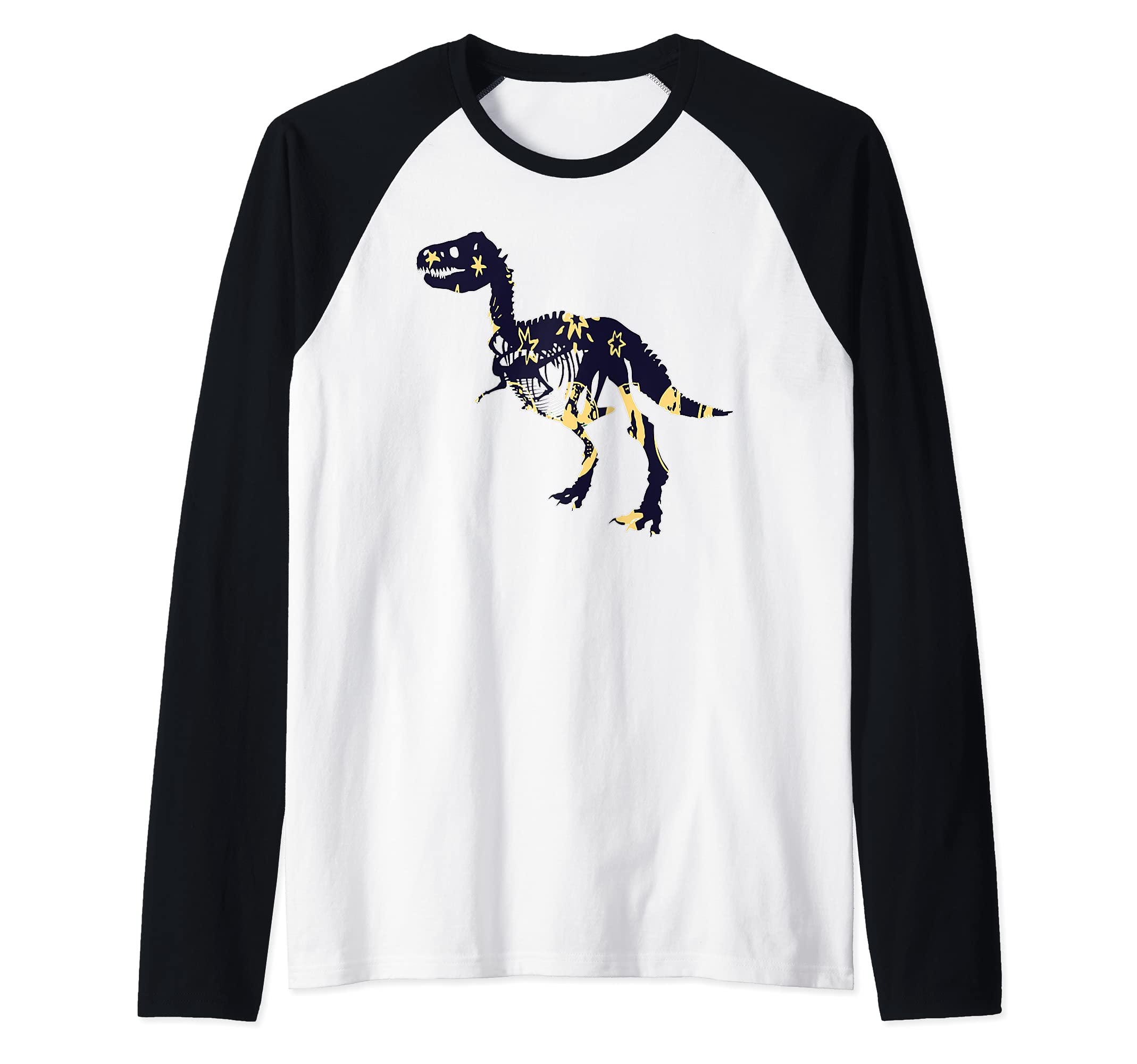 Tyrannosaurus Rex Animal T-Rex Creepy Dinosaur Raglan Baseball Tee