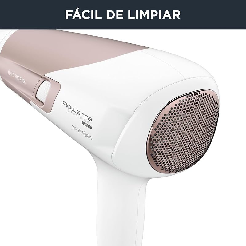 Secador de cabelo rowenta studio dry cv5830 2300 w, tecnologia effiwatts, 6 configurações de velocidade/temperatura, termocontrole, gerador iônico, branco