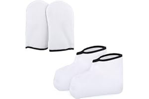 Paraffin Wax Gloves & Booties, Segbeauty Paraffin Heated SPA Mittens Foot Liners, Gloves & Socks for Hot Wax Hand thera-py Thermal treat-ment Home DIY SPA Wax Warmer Paraffin Wax Machine White