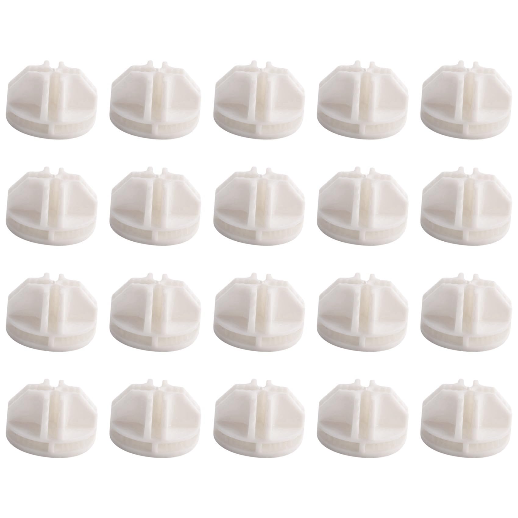 KJKVIVH 20 Pcs Grid Cube Connector Abs Connectors for Wire Cube Storage Shelving (White)