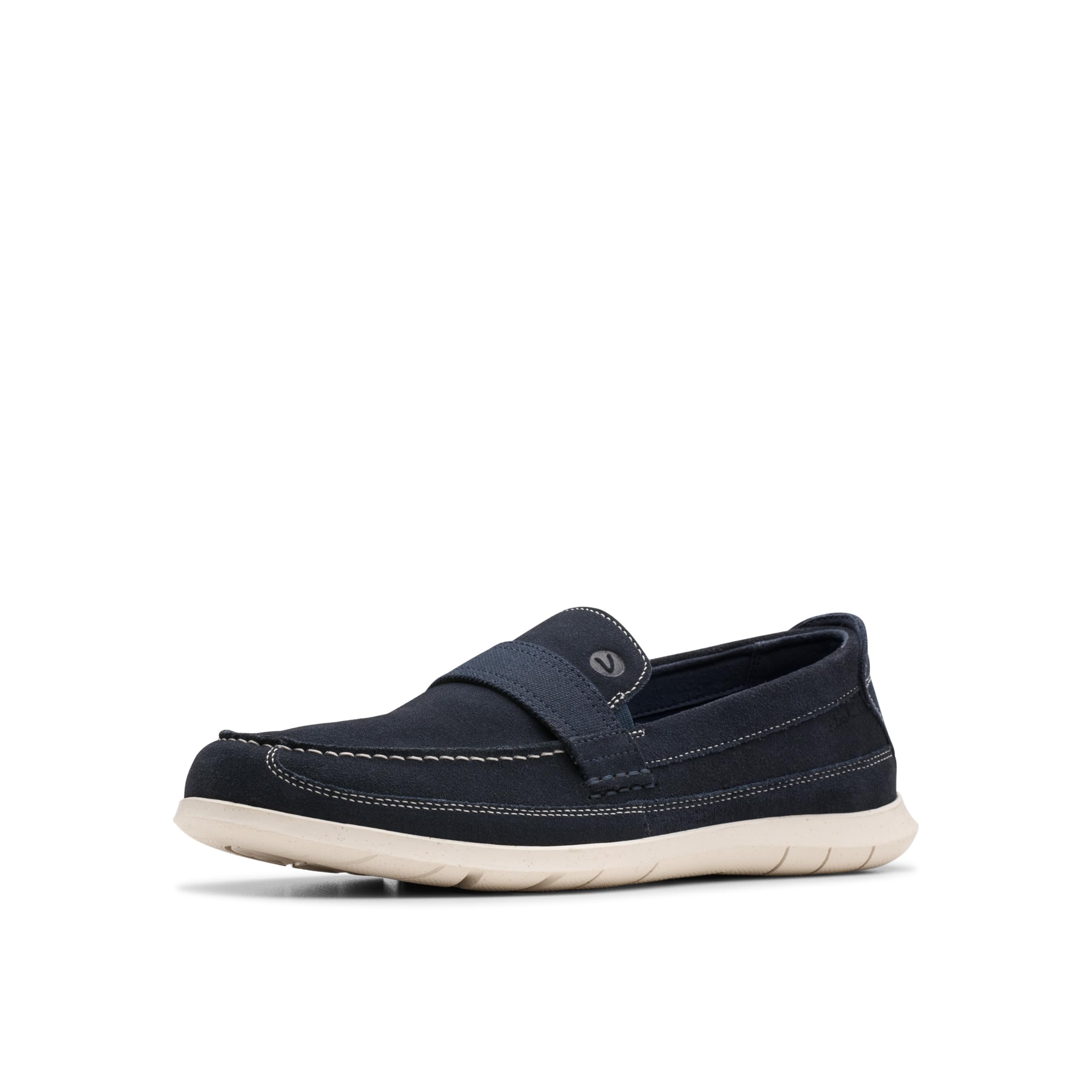 Clarks Collection Men’s Flexway Band Loafer, Navy Suede, 8.5 Medium US