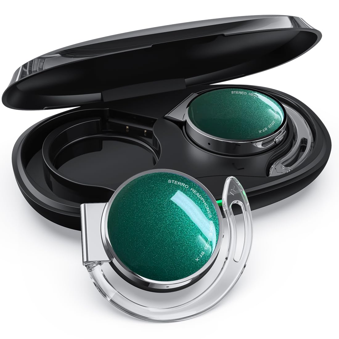 Photo 1 of **CASE ONLY** ***FINAL SALE NO REFUND NO RETURN*****
Micool Open-Ear Headphones Bluetooth V5.3, On Ear Headphones Wireless with Earhooks, Ear Clip On Earphones, Sports Headset Bluetooth with 4 Microphones, Noise Cancelling/Long Battery Life