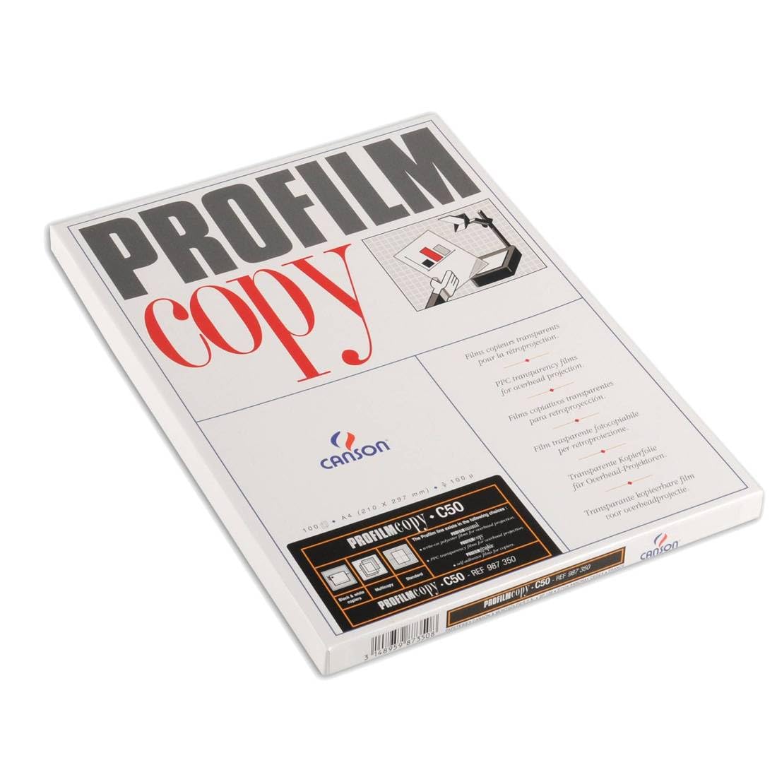 Canson Profilm-Copy A4 Transparent Photocopiable Film for Overhead Projection (Pack of 100)