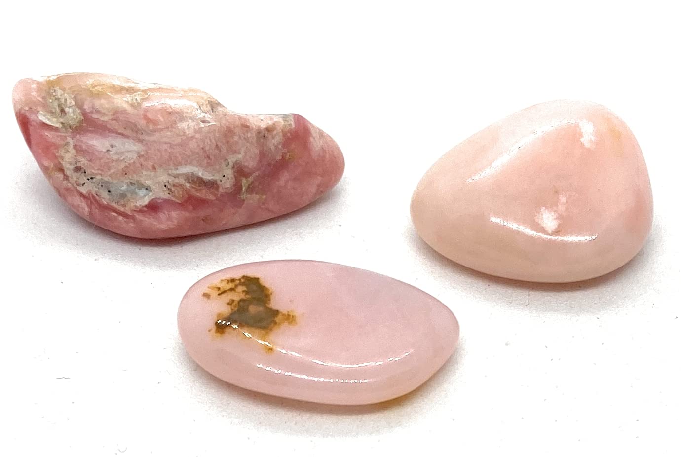 Pink Opal Small Crystal Tumbled Stones - 3 Pc