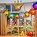 Eanjia Rainbow Ombre 4D Gradient Color Foil Round Balloons 4pcs 16