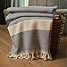 100% Cotton Throw Blanket - Ultra Premium Natural Soft Hypoallergenic Luxury Large Sized Blanket for Couch Sofa Bed and Outdoors - 83