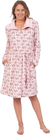 women's long fleece nightgown