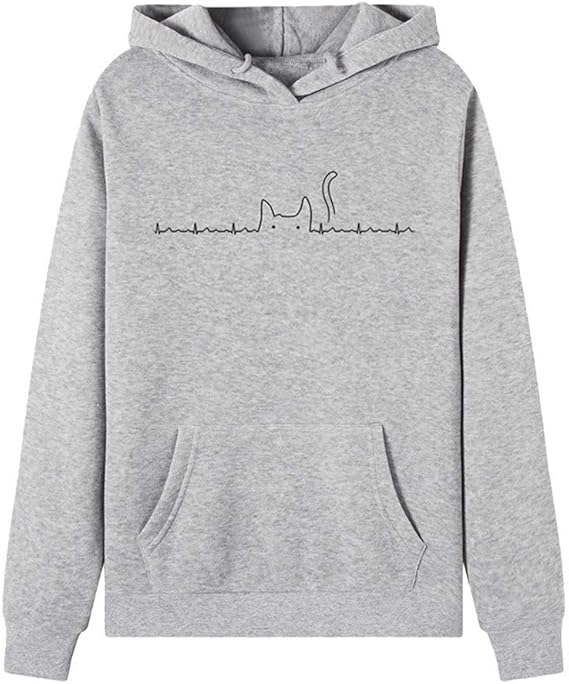 Amazon パーカー レディース ねこ 無地 裏起毛 厚手 おしゃれ可愛い ロング丈 秋冬 おおきいサイズ ゆったり 長袖 スウェット あたたかい きれいめ 人気 安い かっこいい おおきめ すぽーつ トップス 着やセ フード付き カジュアル 学生 通学 学校 トレーナー