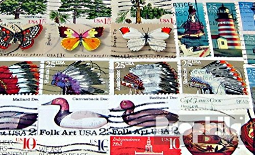 Prophila Collection U.S. 50 various stamps out stamp booklet and together print (Stamps for collectors)