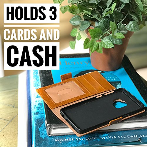 image for Galaxy S9 Wallet Case Leather -- iPulse Journal Series Italian Full Gr