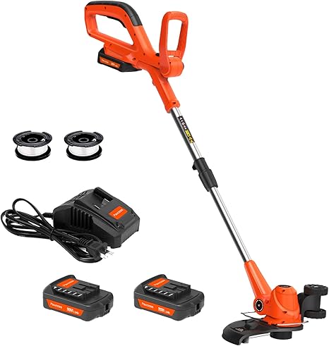 Electric Weed Wacker 20v 8200rpm Grass Trimmer Ps76110a Battery Charger Included Powersmart Cordless String Trimmer And Edger With Easy Auto Feed Battery Operated Weed Eater String Trimmers Patio Lawn Garden