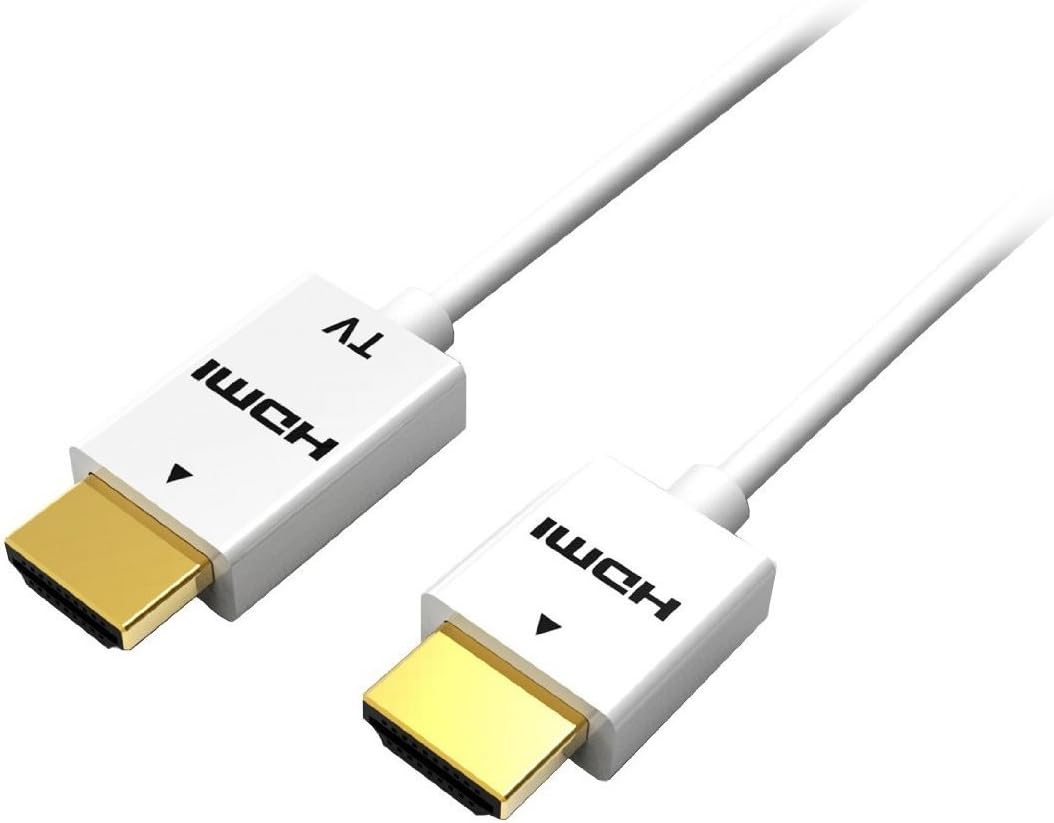 ACCL 15 Feet Ultra Slim Series High Performance HDMI Cable @ 10.2Gbps w/RedMere Technology Supports Ethernet, 3D, 4K and Audio Return - White