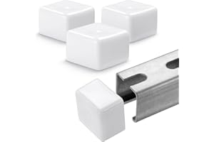 SIHAI (40 Pack) 1-5/8 Inch White Strut Channel End Caps - Soft PVC Safety Edge Protectors for Unistrut, Tool-Free Installation and Secure Grip for Electrical & HVAC Use , Trolley Track & DIY Projects