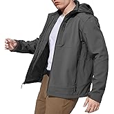 LACKWAR Mens Jacket Waterproof Hooded Coats Tactical Soft Shell Jackets for Men