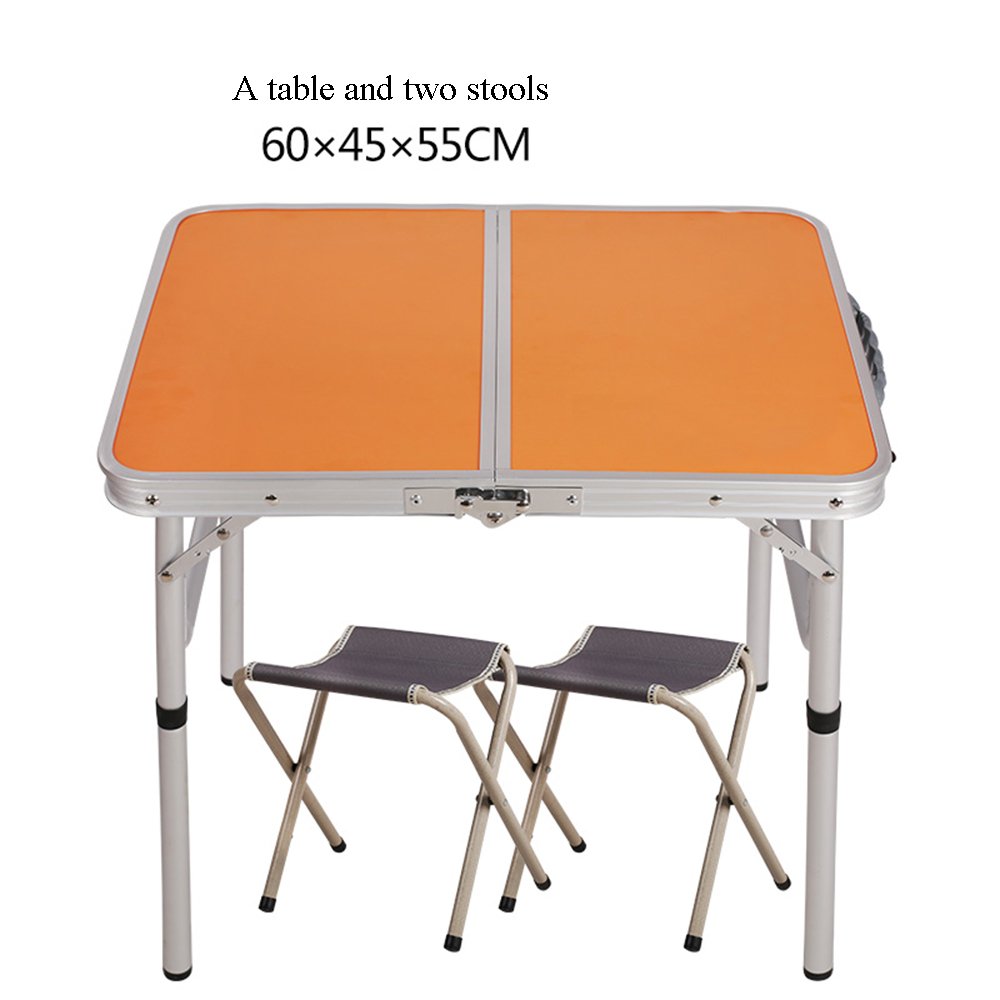 初回限定 Xia 折り畳みテーブル 折りたたみテーブルバーベキューテーブル小さなテーブル屋外キャンプサイトaスツール2つのスツール4つのスツール60 45 58 5cmポータブルアルミ合金展示テーブルピクニックスタディシンプルストール 色 C B07c9tf93kc 手数料
