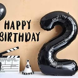 Jonhamwelbor 21 Number Balloons Black Big Giant