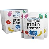 Miss Mouth's Messy Eater Stain Treater Wipes - 25 Pack Stain Remover - Newborn & Baby Essentials - No Dry Cleaning Food, Grease, Coffee Off Laundry, Underwear, Fabric